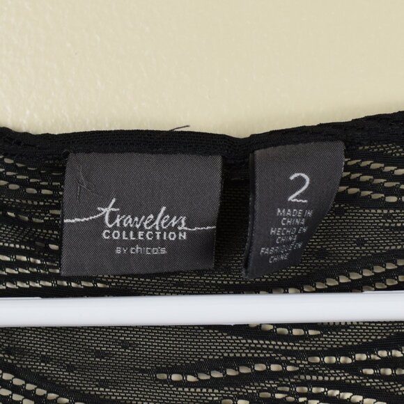 Chico's Animal Print Asymmetrical Tunic Sheer Top Zebra Pool Cover Up Classic 12 - Picture 8 of 10